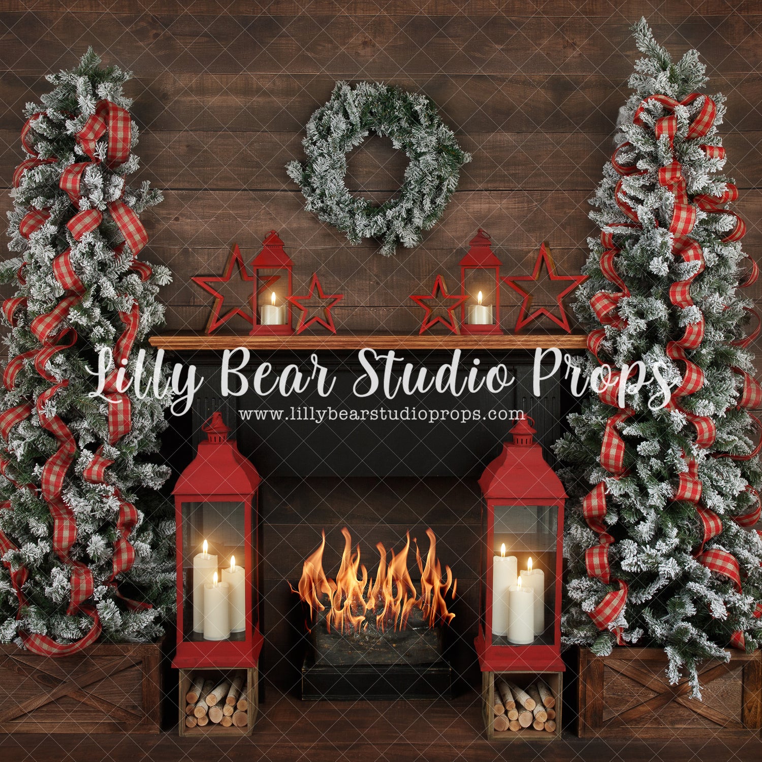 Country Frosted Christmas - Lilly Bear Studio Props, arctic pines, bohemian christmas, boho christmas, boho christmas fireplace, christmas, christmas village, evergreen trees, evergreens, Fabric, holiday, holiday christmas, pine trees, silver winter, snow, snowflakes, snowy forest, snowy pine, snowy pine trees, snowy trees, village, white christmas, white holiday, white winter, winter, winter christmas, winter diamond, Wrinkle Free Fabric