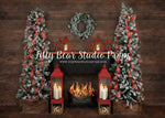 Country Frosted Christmas - Lilly Bear Studio Props, arctic pines, bohemian christmas, boho christmas, boho christmas fireplace, christmas, christmas village, evergreen trees, evergreens, Fabric, holiday, holiday christmas, pine trees, silver winter, snow, snowflakes, snowy forest, snowy pine, snowy pine trees, snowy trees, village, white christmas, white holiday, white winter, winter, winter christmas, winter diamond, Wrinkle Free Fabric