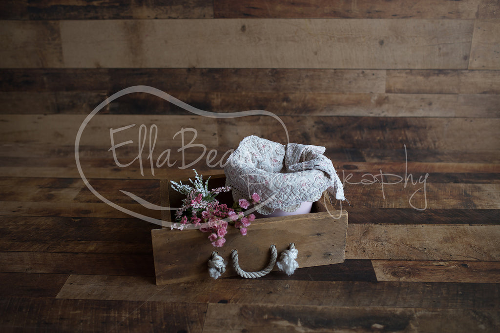 In the Drawer Digital Backdrop - Lilly Bear Studio Props, bucket, digital, digital backdrop, drawer, floral, newborn digital backdrop, quilt, wood