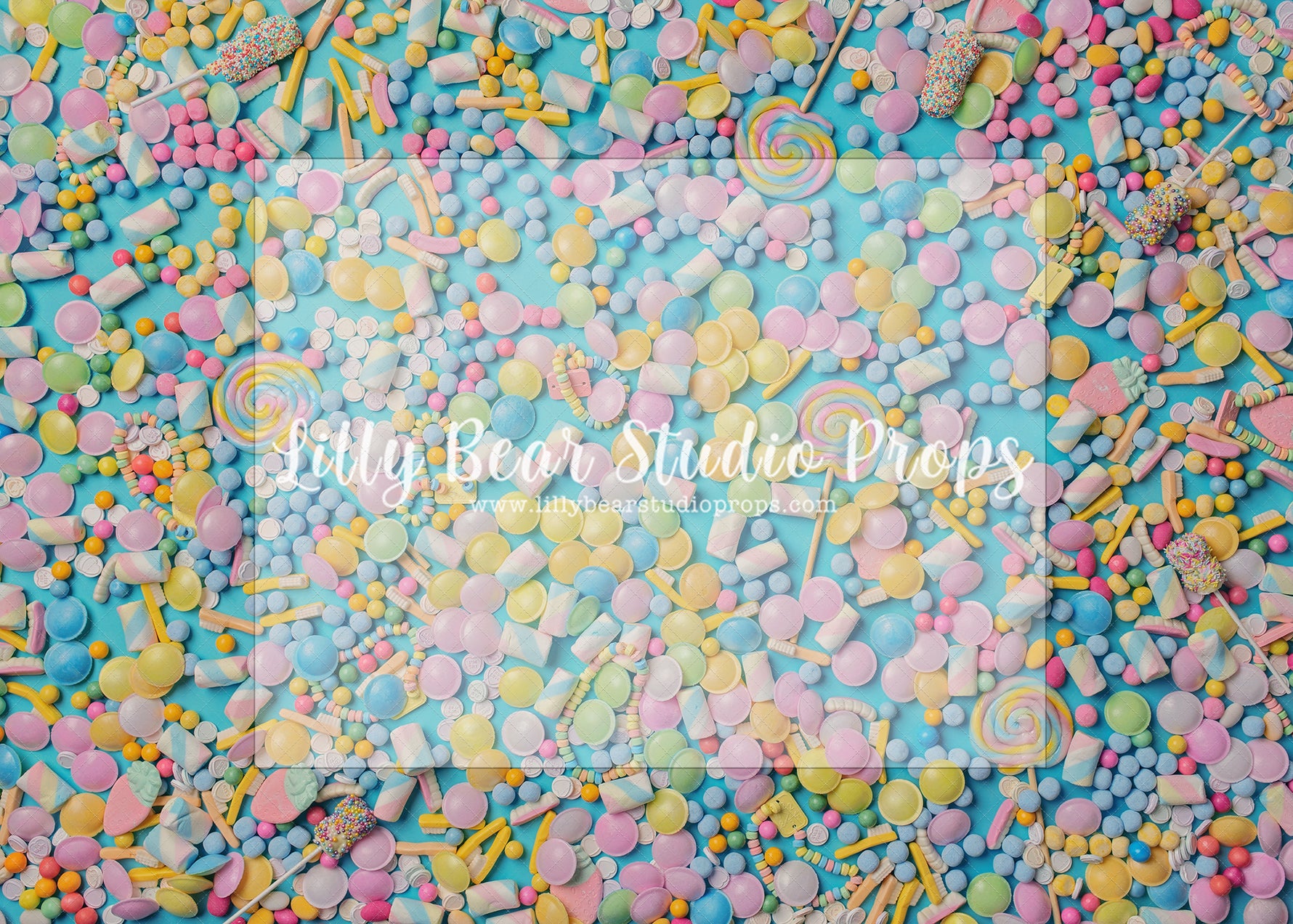 Crazy Candy - Lilly Bear Studio Props, candy mountain, candy shop, candy sweets, candy treats, candy wall, candyland, lollipop, rainbow candy