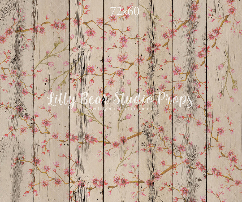 Azure Cherry Blossom Wood Planks LB Pro Floor by Azure Photography sold by Lilly Bear Studio Props, Azure - azure cream