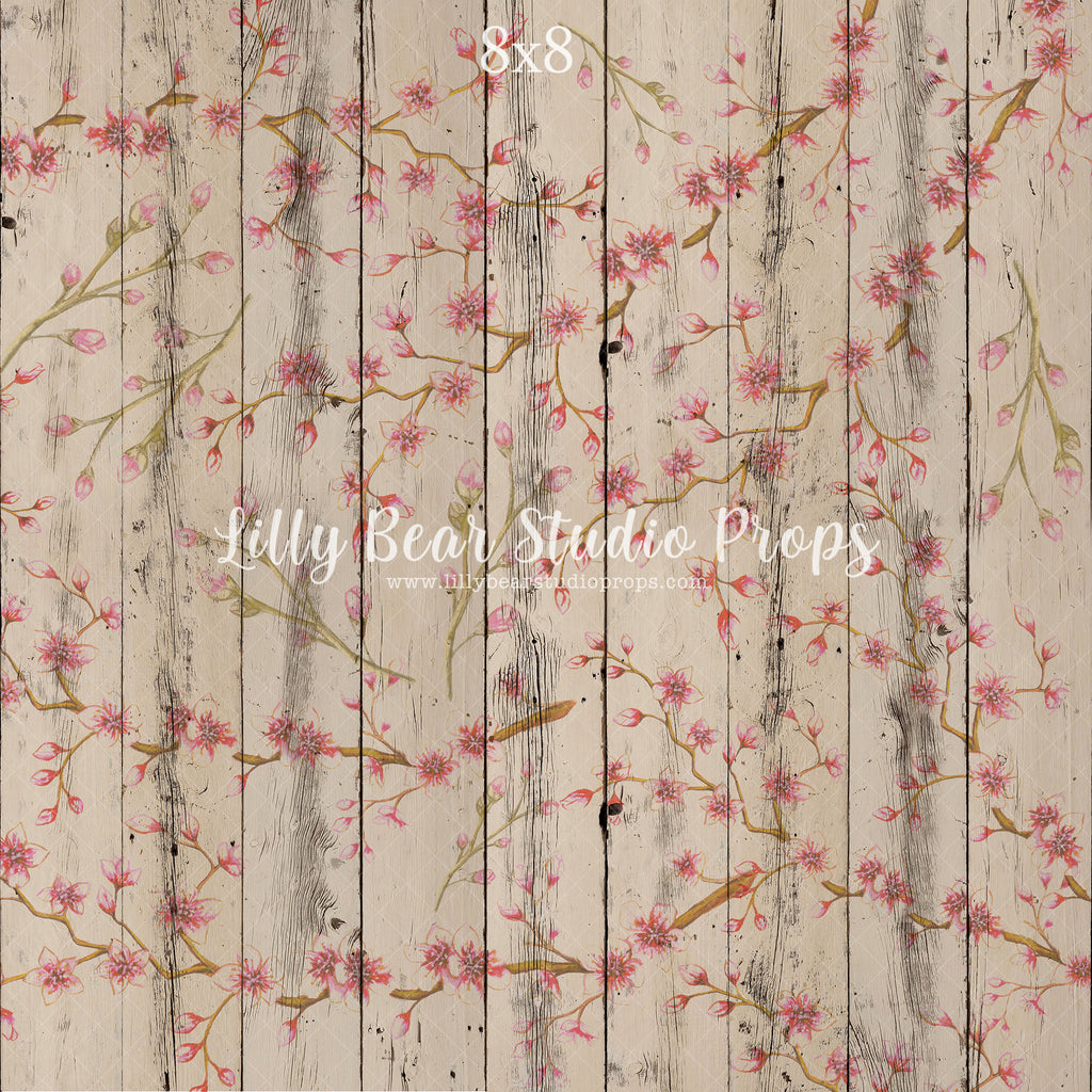 Azure Cherry Blossom Wood Planks LB Pro Floor by Azure Photography sold by Lilly Bear Studio Props, Azure - azure cream