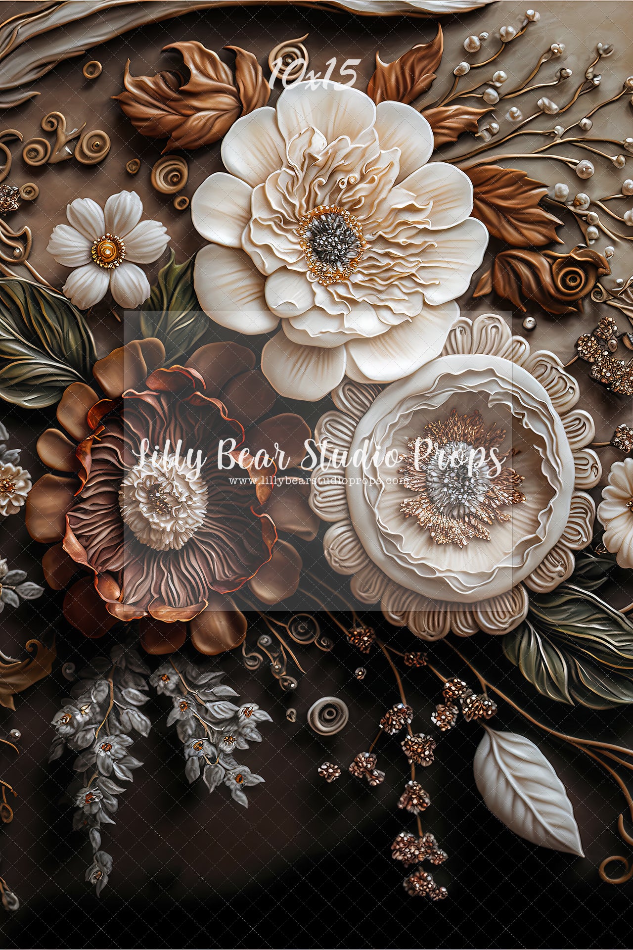 Cream & Copper Floral