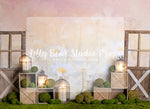 DAISY MOSS GARDEN - Lilly Bear Studio Props, boho spring, FABRICS, lanterns, moss, spring