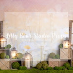 DAISY MOSS GARDEN - Lilly Bear Studio Props, boho spring, FABRICS, lanterns, moss, spring