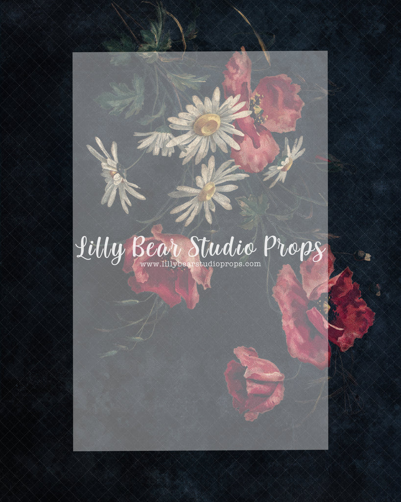 Dark Daisy - Lilly Bear Studio Props, fine art, floral, girls, hand painted