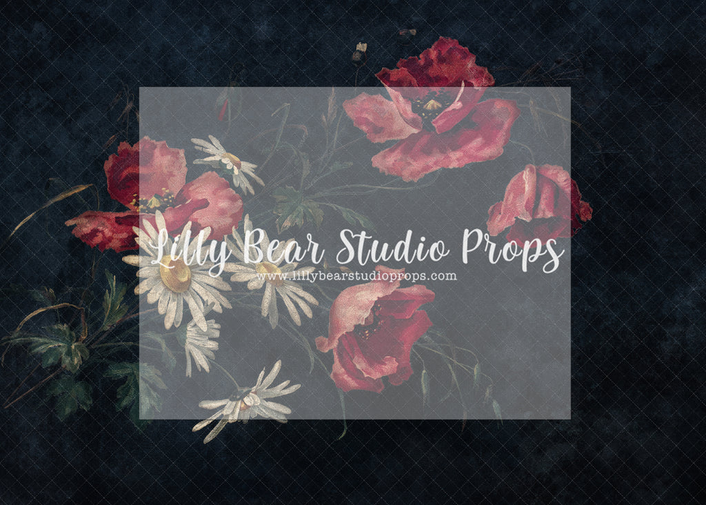 Dark Daisy - Lilly Bear Studio Props, fine art, floral, girls, hand painted