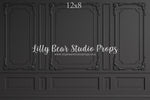 Dark Elegance by Lilly Bear Studio Props sold by Lilly Bear Studio Props, black vintage wall - black wainscotting - bla