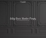 Dark Elegance by Lilly Bear Studio Props sold by Lilly Bear Studio Props, black vintage wall - black wainscotting - bla