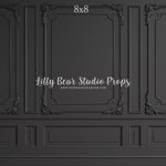 Dark Elegance by Lilly Bear Studio Props sold by Lilly Bear Studio Props, black vintage wall - black wainscotting - bla