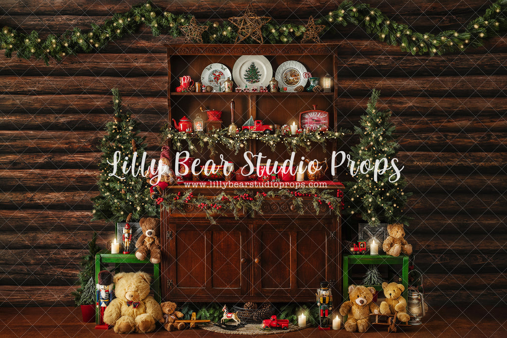 Deck The Halls - Lilly Bear Studio Props, arctic pines, christmas, christmas village, evergreen trees, evergreens, Fabric, gnomes, holiday, holiday christmas, pillows, pine trees, red curtains, santa window, silver winter, snow, snowflakes, snowy forest, snowy pine, snowy pine trees, snowy trees, village, white christmas, white holiday, white winter, winter, winter christmas, winter diamond, winter lodge, Wrinkle Free Fabric
