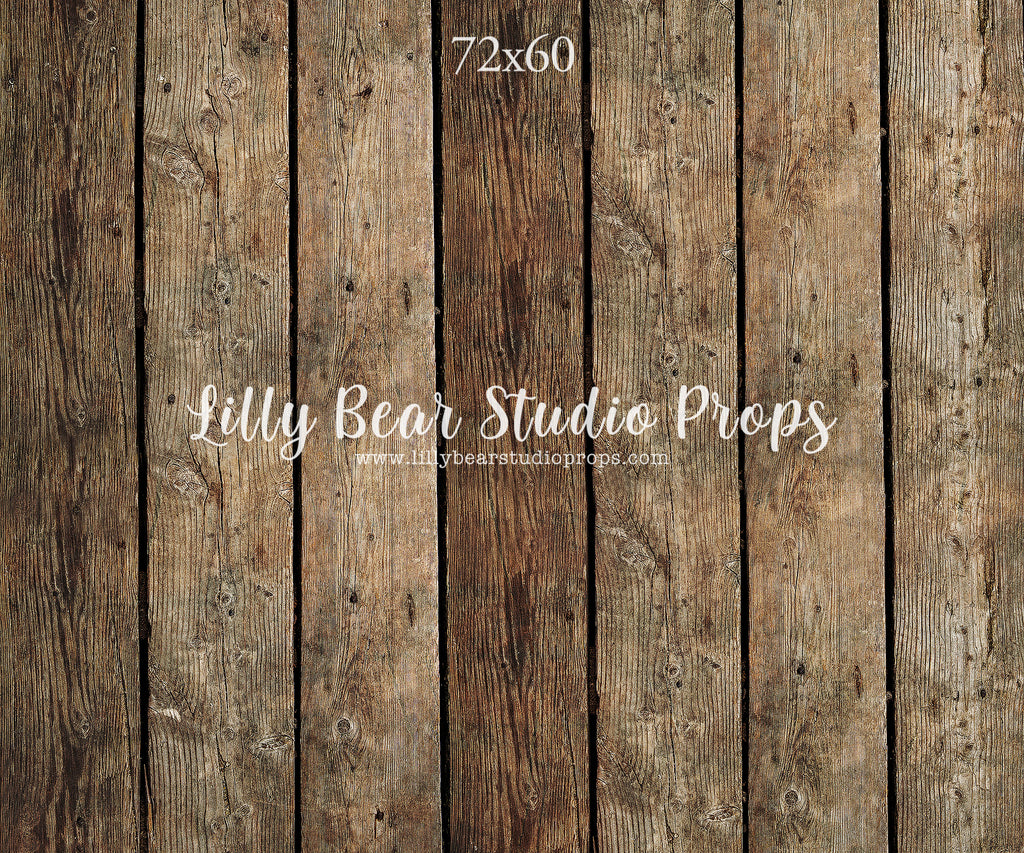 Declan Vertical Wood Planks Floor by Lilly Bear Studio Props sold by Lilly Bear Studio Props, barn wood - brown wood