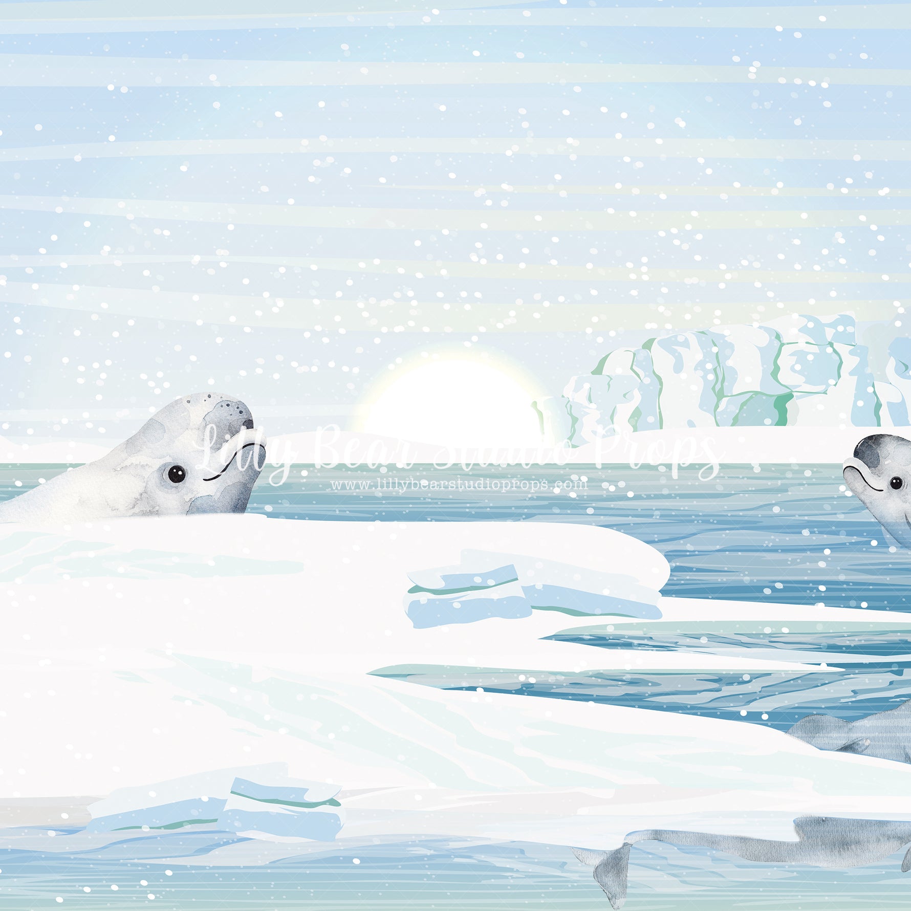 Deep Blue Sea by Brittany Ebany & Co. sold by Lilly Bear Studio Props, arctic - beluga - beluga whale - cold - cold wat