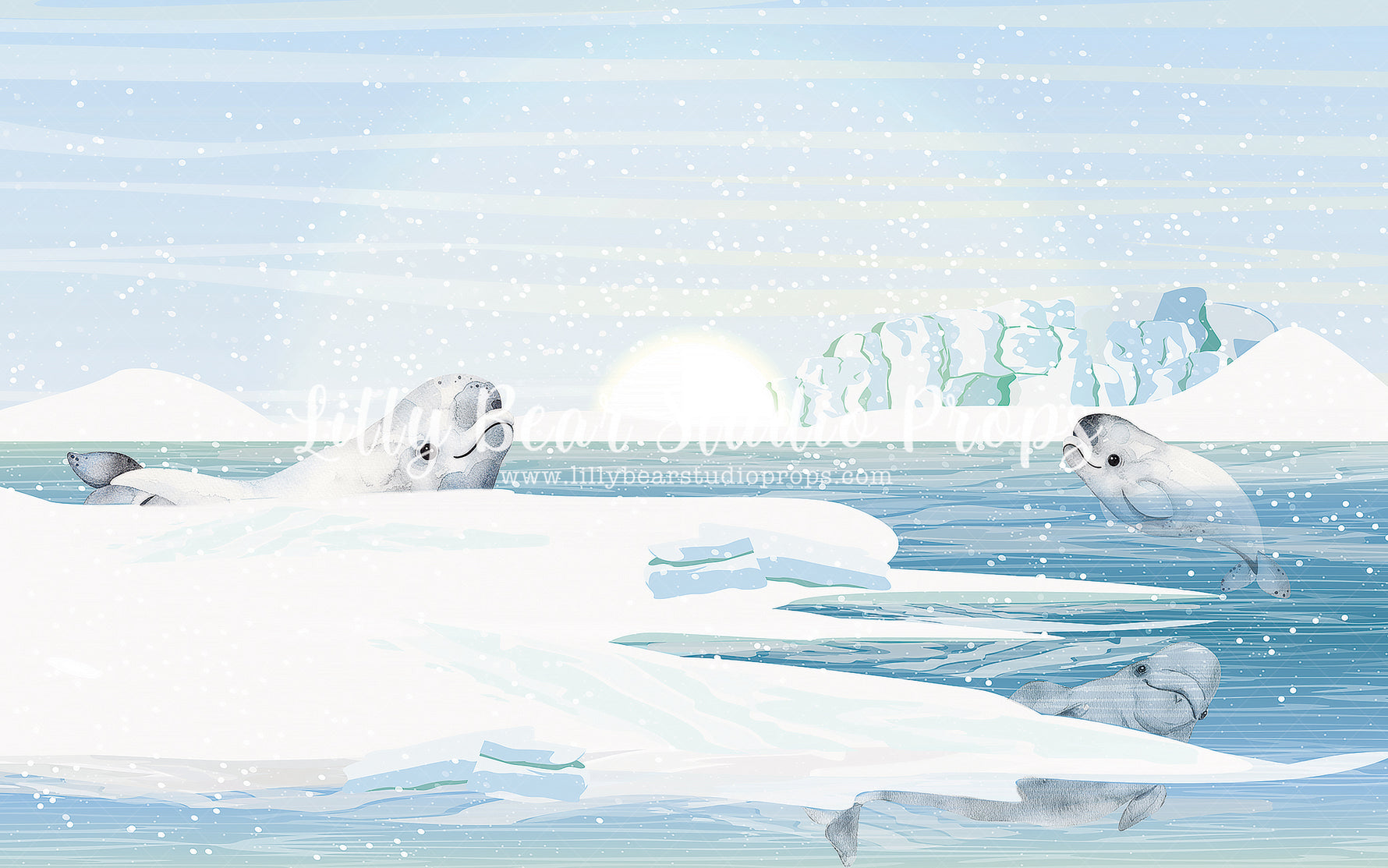 Deep Blue Sea by Brittany Ebany & Co. sold by Lilly Bear Studio Props, arctic - beluga - beluga whale - cold - cold wat