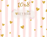 Delicate Love by Lilly Bear Studio Props sold by Lilly Bear Studio Props, Fabric - FABRICS - gold - gold hearts - heart