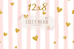 Delicate Love by Lilly Bear Studio Props sold by Lilly Bear Studio Props, Fabric - FABRICS - gold - gold hearts - heart