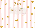 Delicate Love by Lilly Bear Studio Props sold by Lilly Bear Studio Props, Fabric - FABRICS - gold - gold hearts - heart