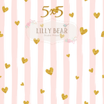 Delicate Love by Lilly Bear Studio Props sold by Lilly Bear Studio Props, Fabric - FABRICS - gold - gold hearts - heart