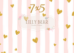Delicate Love by Lilly Bear Studio Props sold by Lilly Bear Studio Props, Fabric - FABRICS - gold - gold hearts - heart