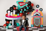 It's Diner Time by Zazz Photography sold by Lilly Bear Studio Props, balloon arch - balloon garland - balloons - black