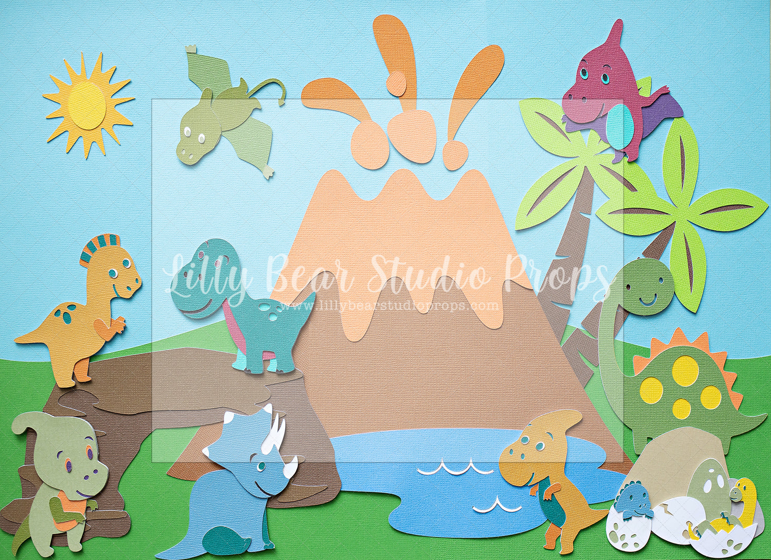 Dino Volcano by Angelica Knowland - Lilly Bear Studio Props, dino, dino eggs, dino forest, dino one, Dino-roars, dinos, dinosaur, dinosaurs, jungle dino, little dino, wild dino