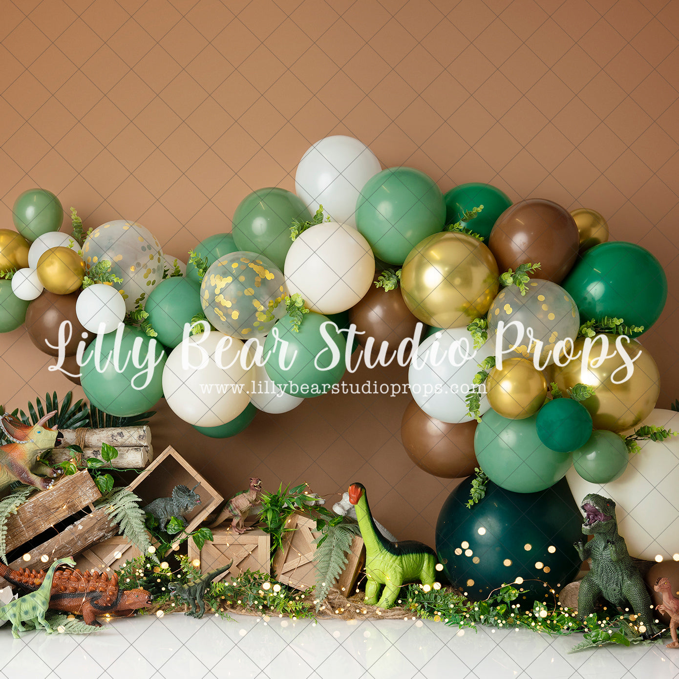 Dinosaur Land - Lilly Bear Studio Props, balloon and leaves, balloon garland, dino, dino balloons, dino eggs, dino forest, dino one, Dino-roars, dinosaur, dinosaurs, jungle, jungle dino, little dino, wild dino, wild one