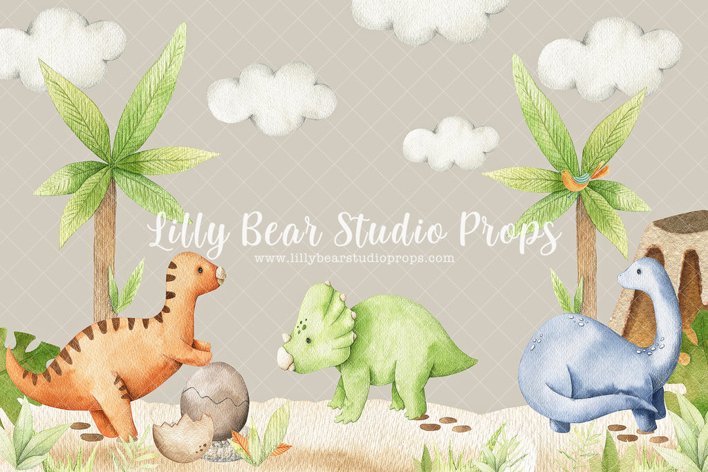 Watercolour Dinos - Lilly Bear Studio Props, dino, dino balloons, dino eggs, dino forest, dino one, Dino-roars, dinosaur, dinosaurs, little dino, vintage, wild dino