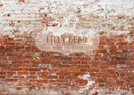 Nashville Brick Wall by Lilly Bear Studio Props sold by Lilly Bear Studio Props, brick - FABRICS - grunge - red - wall