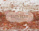 Nashville Brick Wall by Lilly Bear Studio Props sold by Lilly Bear Studio Props, brick - FABRICS - grunge - red - wall