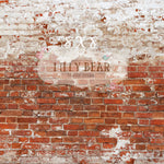 Nashville Brick Wall by Lilly Bear Studio Props sold by Lilly Bear Studio Props, brick - FABRICS - grunge - red - wall