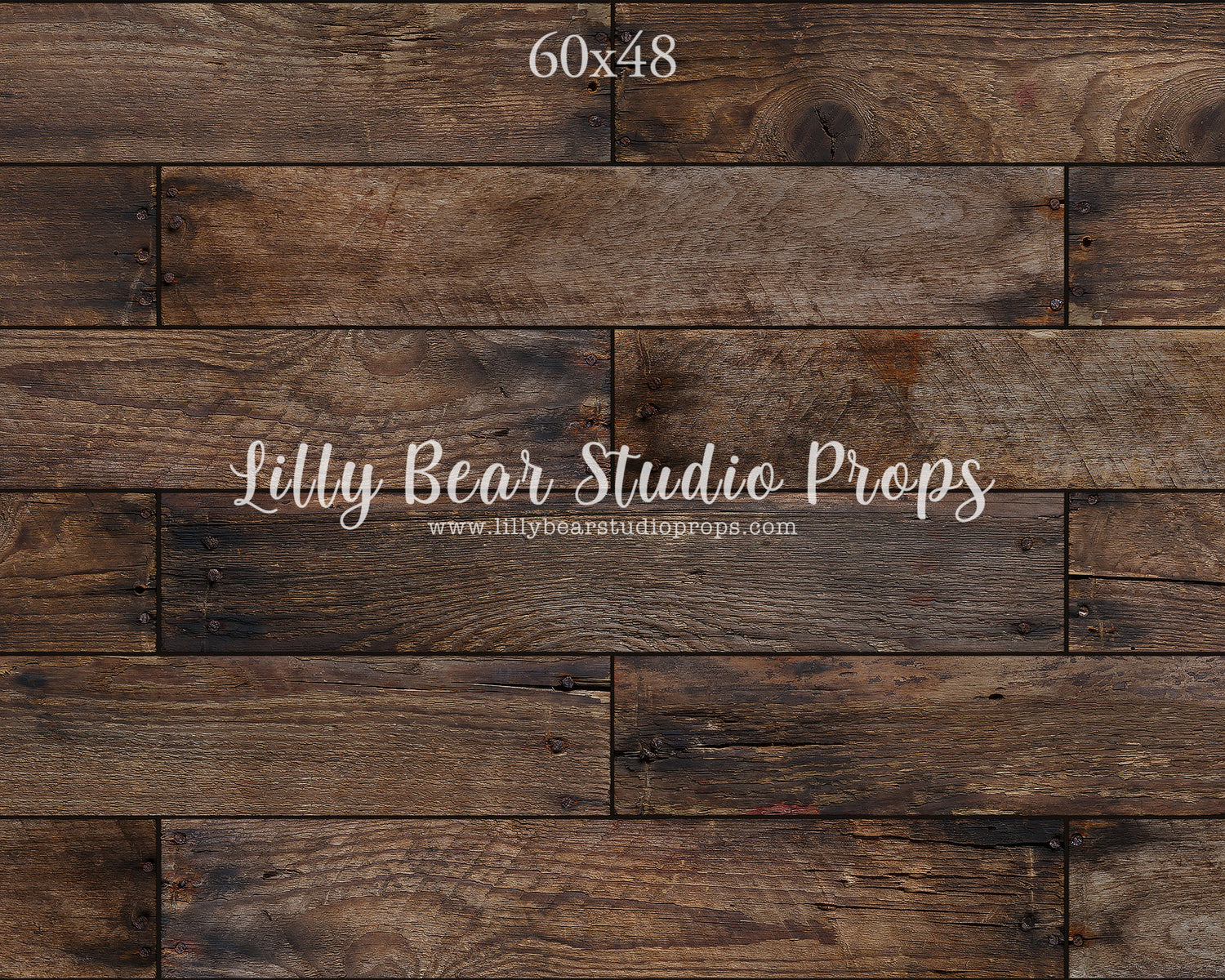 Distressed Walnut Horizontal Wood Planks Floor by Lilly Bear Studio Props sold by Lilly Bear Studio Props, barn wood