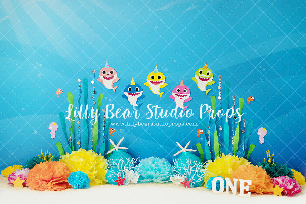 Do Dooo Do Do Do - Lilly Bear Studio Props, baby, baby shark, blue, boy first birthday, coral reef, first birthday, fish, ocean, under the sea