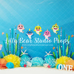 Do Dooo Do Do Do - Lilly Bear Studio Props, baby, baby shark, blue, boy first birthday, coral reef, first birthday, fish, ocean, under the sea