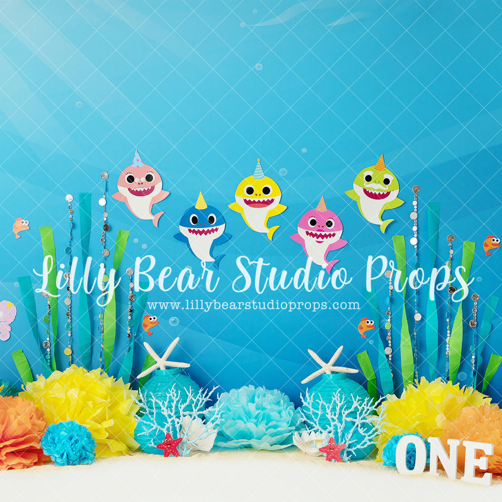 Do Dooo Do Do Do - Lilly Bear Studio Props, baby, baby shark, blue, boy first birthday, coral reef, first birthday, fish, ocean, under the sea