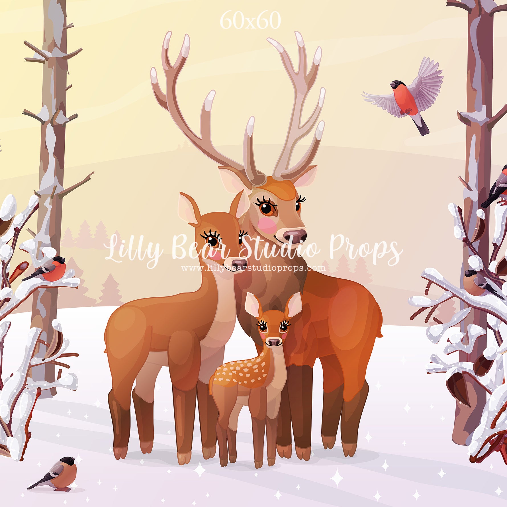 Doe-A-Deer by Lilly Bear Studio Props sold by Lilly Bear Studio Props, baby deer - bambi - birds - deer - disney - doe