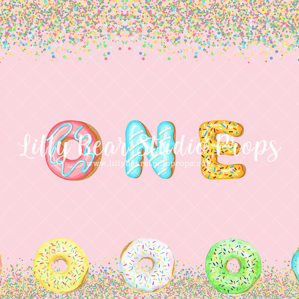 Donuts of Pink - Lilly Bear Studio Props, Blue, donut, donut balloons, donut group up, donut growup, donut party, donut pattern, donuts, Fabric, pastel donuts, pink, sprinkle donuts, Wrinkle Free Fabric