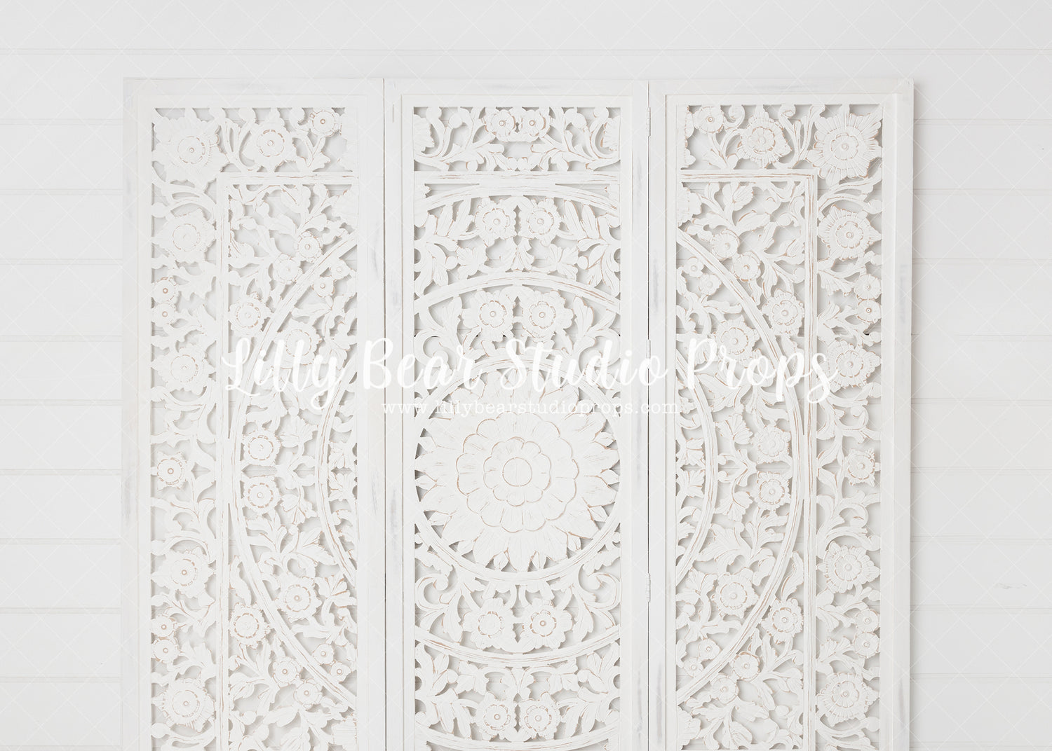 Fancy White Headboard - Lilly Bear Studio Props, FABRICS, fancy, fancy headboard, headboard, vintage headboard, white headboard
