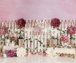 Dusty Rose Garden by Lilly Bear Studio Props sold by Lilly Bear Studio Props, FABRICS - fence - floral - florals - flow