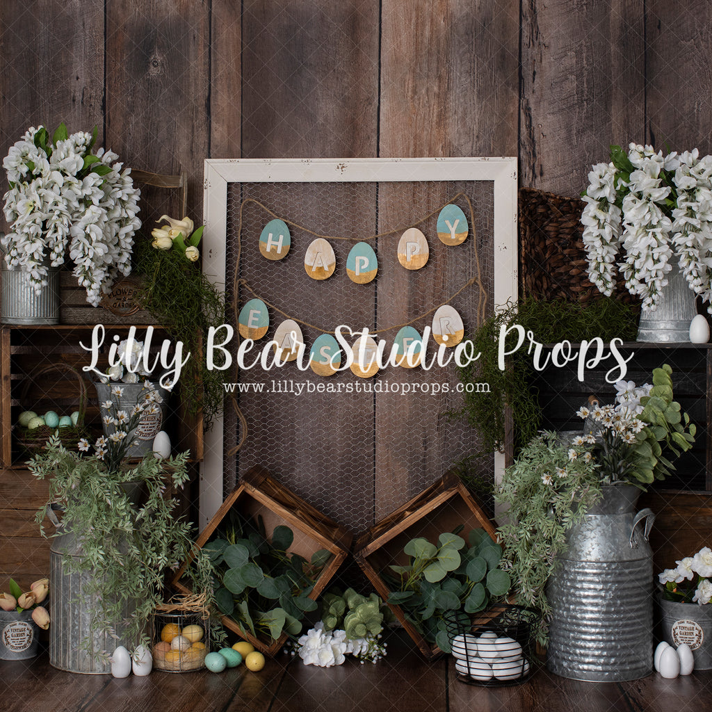 Easter Barnwood - Lilly Bear Studio Props, birthday, bunny, cake smash, carrot garden, easter, easter basket, easter eggs, FABRICS, floral, garden, girl, happy easter, spring