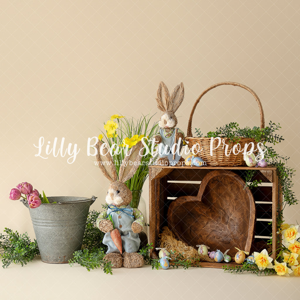 Easter Blue - Lilly Bear Studio Props, boy, bunnies, bunny, carrot, easter, easter backdrop, easter basket, easter bunny, FABRICS, flower garden, girl, pink bunny, spring, tulip, tulips