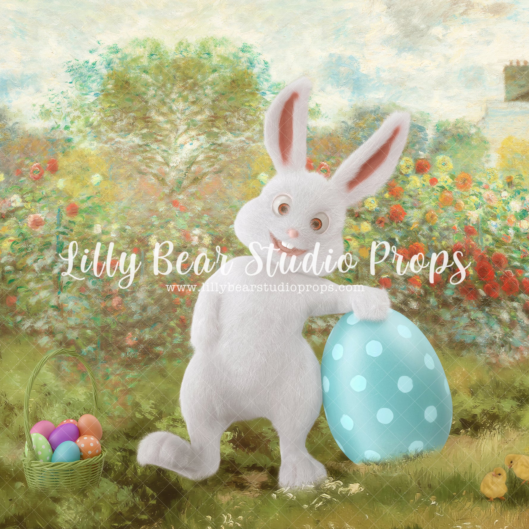 Easter Bunny - Lilly Bear Studio Props, bunny, bunny one, easter, easter backdrop, easter basket, easter bunny, easter egg, easter eggs, easter flowers, egg, egg hunt, FABRICS, some bunny is one, some bunny's one