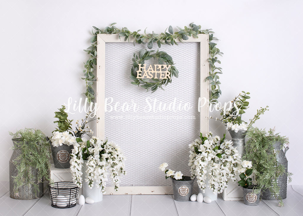 Easter White by Amber Costa Photography sold by Lilly Bear Studio Props, birthday - bunny - cake smash - easter - FABRI