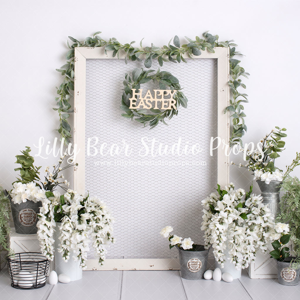 Easter White by Amber Costa Photography sold by Lilly Bear Studio Props, birthday - bunny - cake smash - easter - FABRI