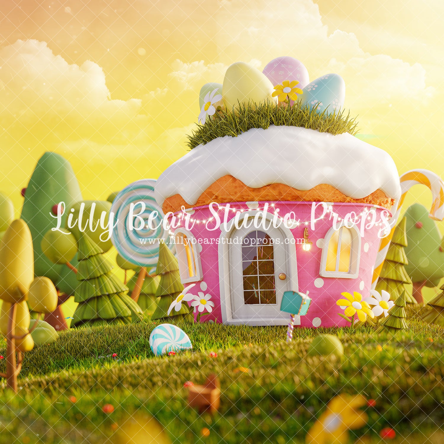 Easter Yummies by Lilly Bear Studio Props sold by Lilly Bear Studio Props, blue floral - blue flower - blue flowers - b