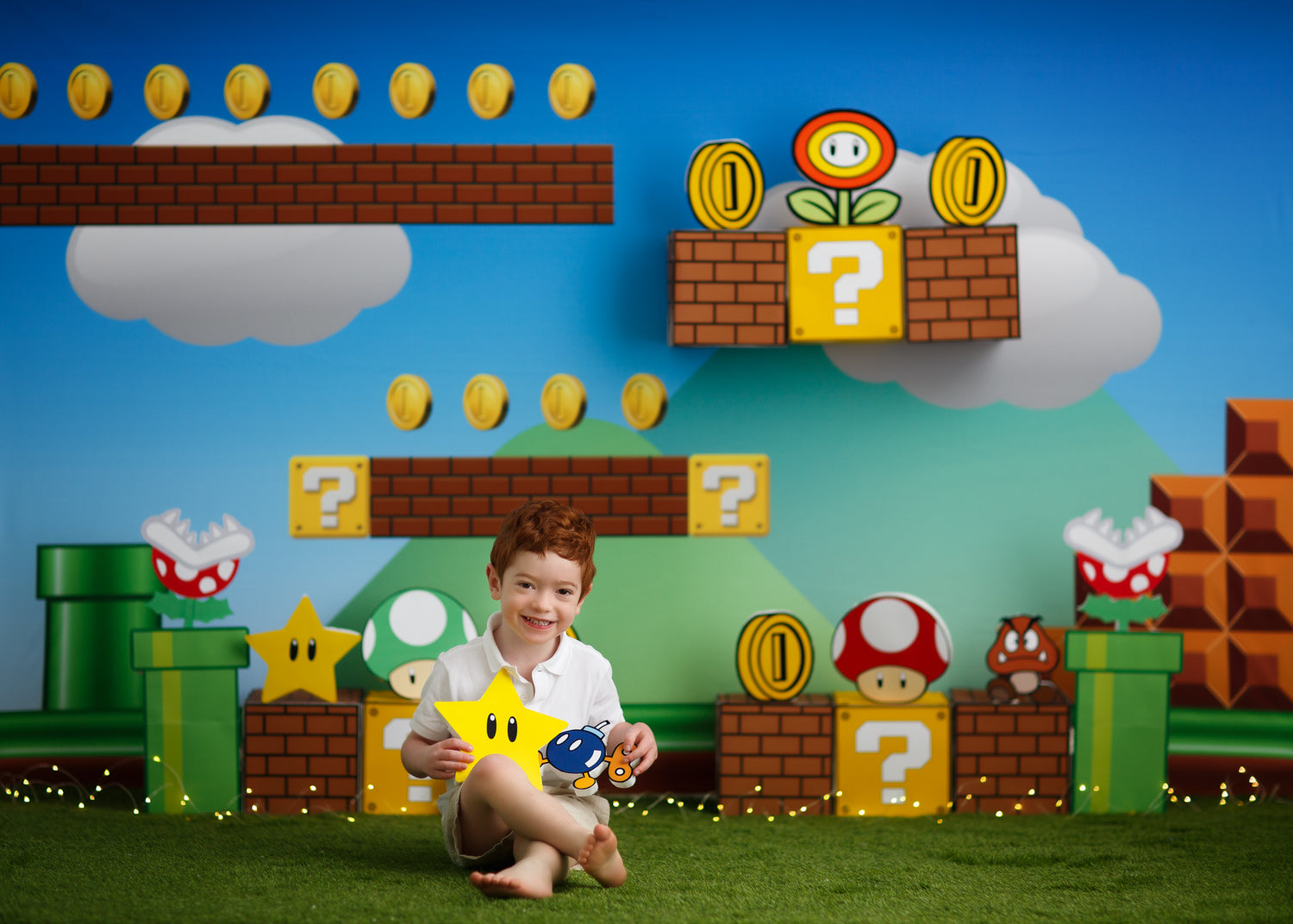 Mario by Jessica Ruth Photography sold by Lilly Bear Studio Props, boy video game - FABRICS - game - game on - gamer