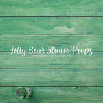 Emerald Horizontal Wood Planks Floor by Lilly Bear Studio Props sold by Lilly Bear Studio Props, colour wood - colour w