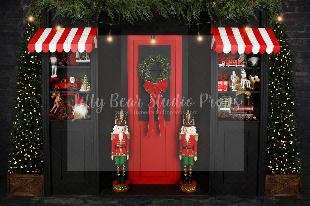 Enter Santa's Workshop - Lilly Bear Studio Props, christmas, Cozy, Decorated, Festive, Giving, Holiday, Holy, Hopeful, Joyful, Merry, Peaceful, Peacful, Red & Green, Seasonal, Winter, Xmas, Yuletide