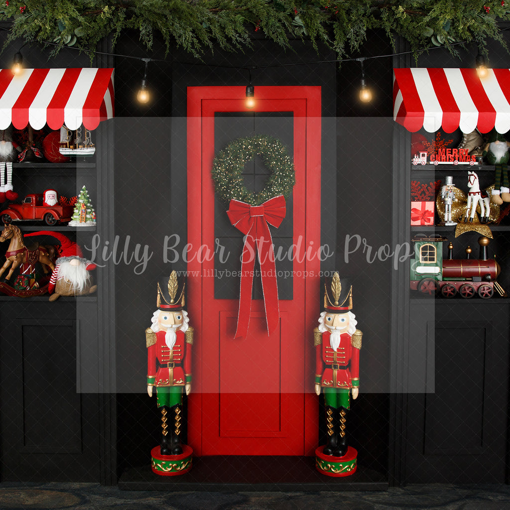 Enter Santa's Workshop - Lilly Bear Studio Props, christmas, Cozy, Decorated, Festive, Giving, Holiday, Holy, Hopeful, Joyful, Merry, Peaceful, Peacful, Red & Green, Seasonal, Winter, Xmas, Yuletide