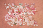 Eremerang - Lilly Bear Studio Props, FABRICS, floral, floral garden, floral sweep, flowers, garden flowers, hand painted, hand painted floral, painted, pink, pink flowers, sweep, textured, yellow flowers