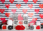 ETCHED HEART - Lilly Bear Studio Props, arrow heart, arrows, balloons, clear balloons, cupids arrow, FABRICS, girl, girl balloons, gold balloons, heart, hearts and arrows, love balloon, pink clouds, valentine